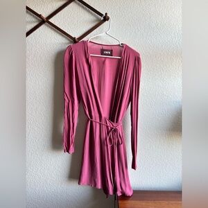 Reformation Mauve Dusty Rose Wrap Top / Mini Dress